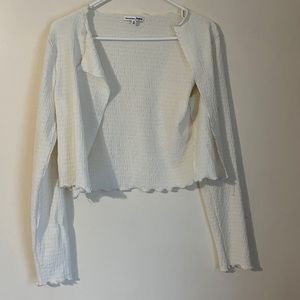 Reformation jeans cardigan cropped top medium
